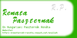 renata paszternak business card